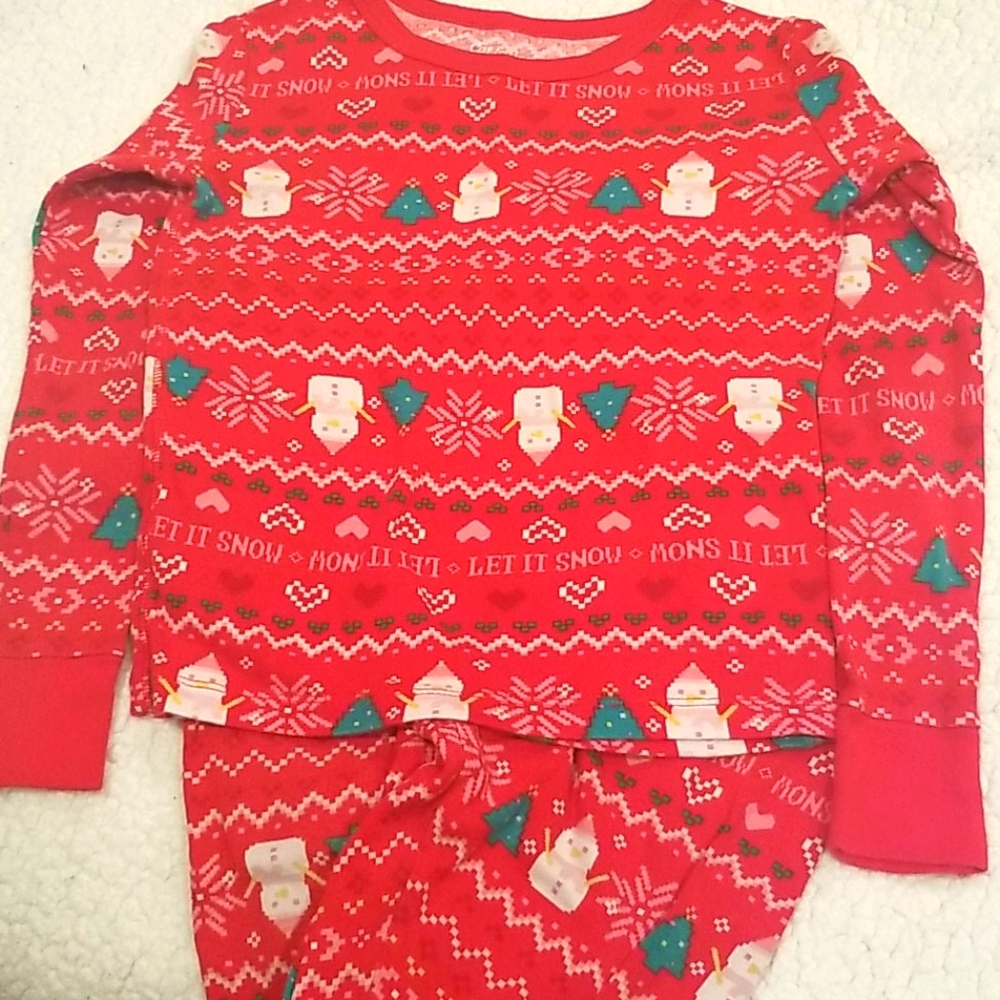 Snowman Christmas Tree and Snowflake Pajamas